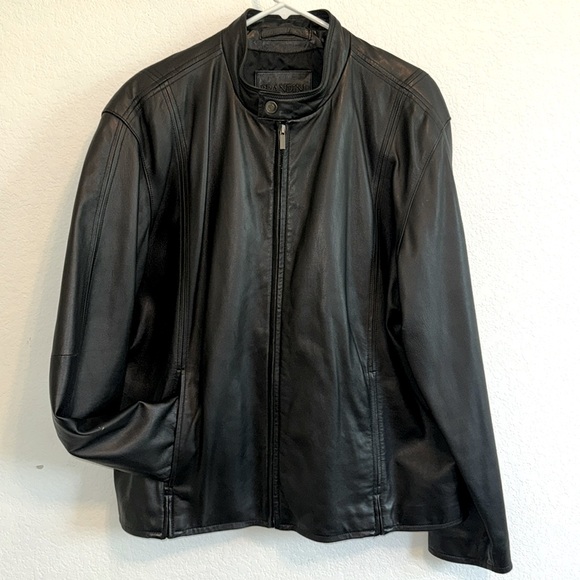 BRANDINI LEATHER MENS RACER JACKET - Picture 2 of 13